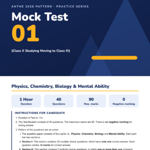 Class 10 Medical ANTHE pattern mock test paper cover — Azone Classes